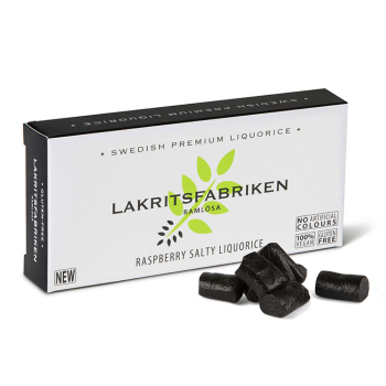 Lakritsfabriken Premium Lakritz Liquorice Salty Raspberry, 16 x 40g