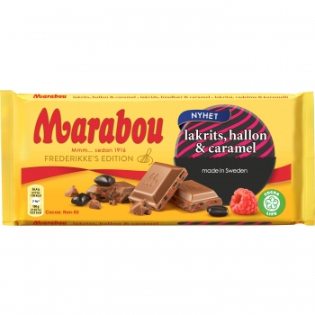 Marabou Lakrits, Hallon & Caramel, 17 x 185g