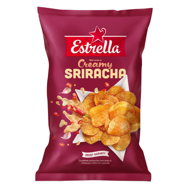 Estrella Creamy Sriracha Chips 21x175g