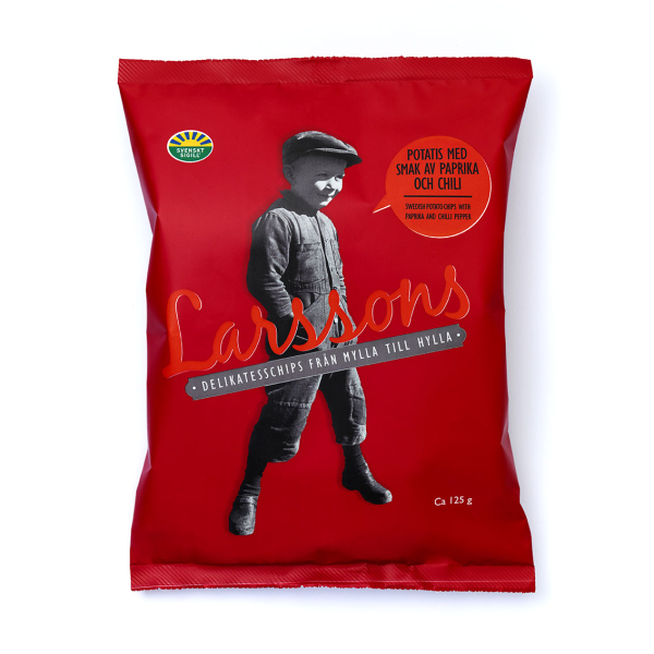 Larssons Chips mit Paprika & Chili, 21 x 125g