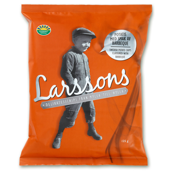 Larssons Kartoffelchips Barbeque, 21 x 125g