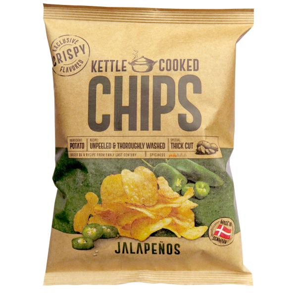 OK Snacks Kettle Chips JALAPENO, 8 x 150g